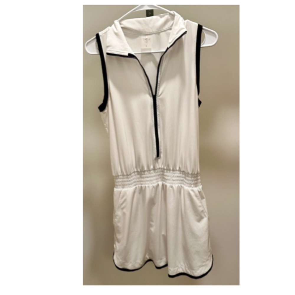 CALIA by Carrie Underwood White Dress with Black Accents